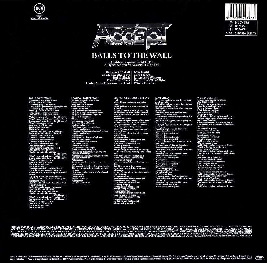 Accept 6. Accept balls to the Wall альбом. Accept balls to the Wall обложка. Accept 1983. Группа accept 1983.